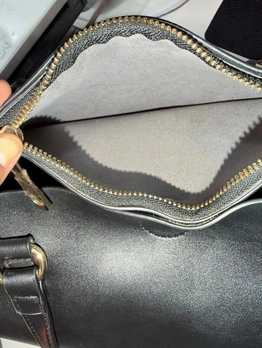 Marc New York Black Leather-Style Tote - Picture 4 of 5